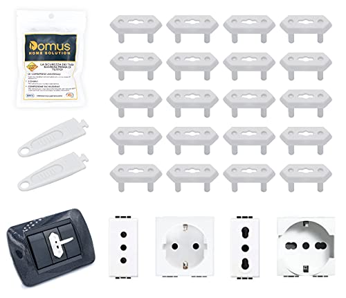 DOMUS® Cache Prise Bébé - 20 Cache Prise Electrique pour Sécurité...