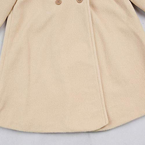 Xfglck Toddler Baby Girls Coats Cloak Button Jacket Outerwear Fall Winter Clothes (18-24 Months, Khaki) #TOP2