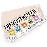 Strisce divisorie Set 100 pezzi perforato 1 colori 24x10,5 cm - Robusto, scrivibile - DALLA GERMANIA, flash, schede, cartacee, organizzazione delle carte e apprendimento pastello fai da te