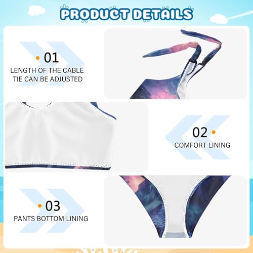 Night Castle Star Forest Girls Bikini Sets 2 Piece Swimsuits Bathing Suit Swimwear4