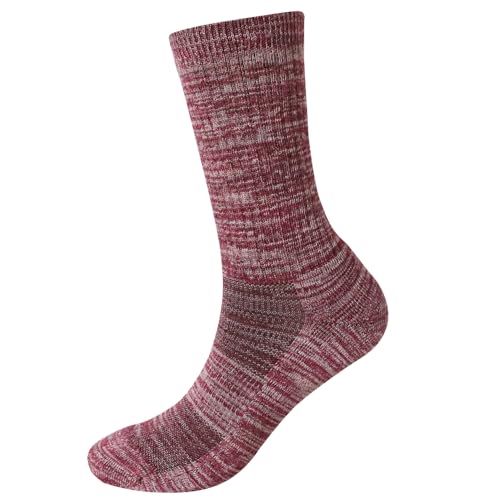 Image of EnerWear 4 Pack Women's Merino Wool Outdoor Hiking Trail Crew Sock