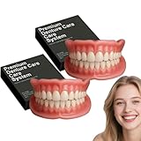 Denturas, Dientes, Cuidado de la dentadura premium, Conjunto de dentaduras de silicona Reline, Soporte dental, Soporte dental, Soporte dental (2pcs)