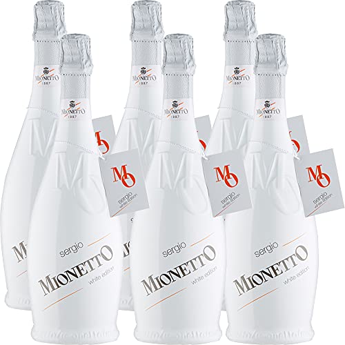 Spumante Extra Dry | Sergio Mionetto Mo White Edition | 6 Bottiglie 75Cl | Bollicine Italiane | Aperitivo | Idea Regalo