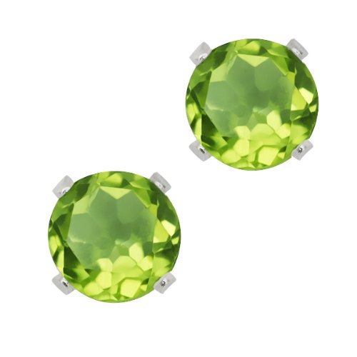 Gem Stone King 925 Sterling Silver 4Mm Amethyst, Citrine And Peridot Stud Earrings Set Of 3 #TOP4