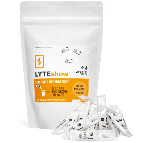 Lyteshow Electrolyte Drops For Water Sugar-Free For Hydration And Immune Support - 50 Single Servings - Keto Friendly - Zinc And Magnesium For Rapid Rehydration, Workout, Muscle Recovery And Energy #TOP8