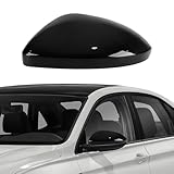 LHCDQSKCW Left Driver Side Mirror Cover Cap Compatible with VW Jetta 2019 2020 2021 2022 2023 2024, 【Only for US Version Without Turn Signals】, Clip-on Rearview Door Mirror Housing Cap Trim