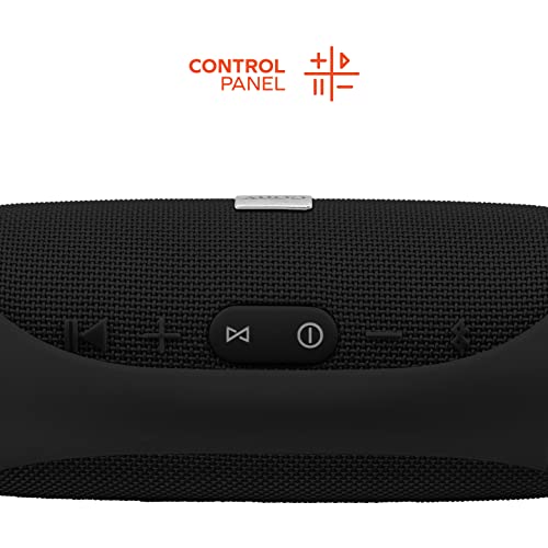 Image of Coby Bluetooth Speaker | True Wireless Portable Speaker | Hands-Free Wireless Speaker | Built in FM Radio | 6-HR Playtime | Powergrip II Rechargeable Speaker | USB-A Port, TF Card, Aux Input | Black
