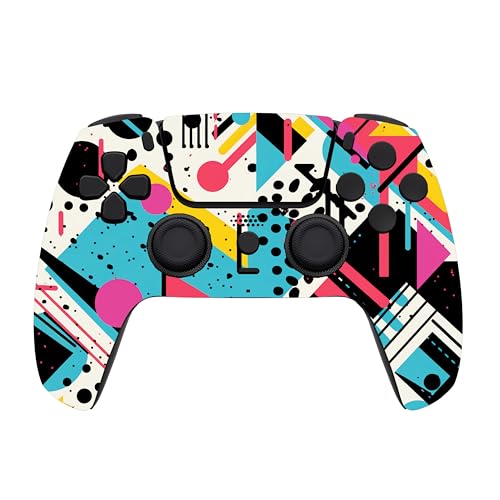Image of Custom Controllerzz Custom Wireless Controller Compatible with PS5 - Multiple Designs Available (Retro Abstract)