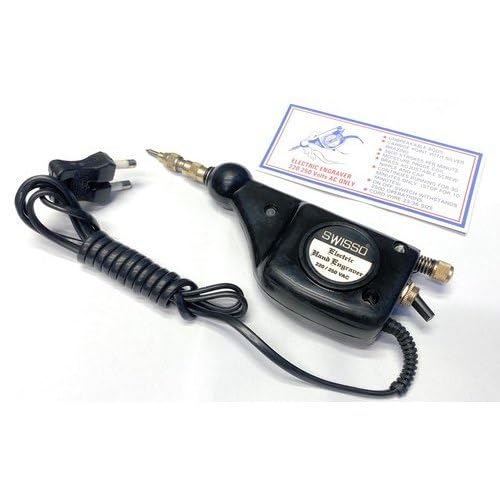 SWISSO Engraver Handy Electric Engraving Machine Useful to Engrave on Jewellery Metal Glass Wood Plastic Etc Made in India 1