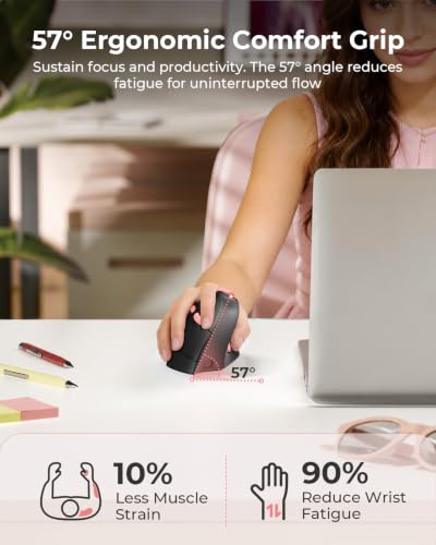 Image of seenda MOU-302 Wireless Bluetooth Ergonomic Vertical Mouse with Volume Knob