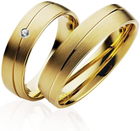 Ehe Ringe JC Trauringe 2x Eheringe 925 Silber Gold Plattiert PAARPREIS inkl ...