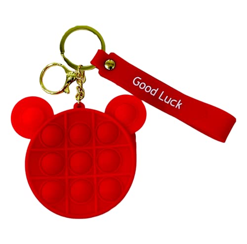 Image of AUGEN Cute Pop It Coin Purse Pouch Keychain For Gifting With Key Ring Anti-Rust (Pack Of 1)