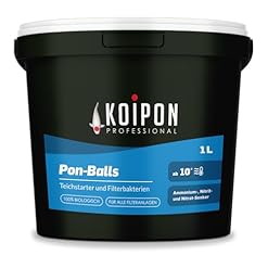 KOIPON Pon-Balls 1L Filterstarter | Nitrifizierende Bakterien & Mikroorganismen | Teichstarter | Teichbakterien zur Teichpflege von Gartenteich, Fischteich, Schwimmteich | Filterbakterien-Gelkugeln