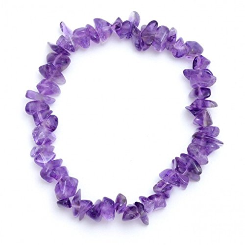 Amethyst Crystal Chip Bracelet; Small Size; on elasticated cord; Amethyst has...