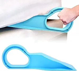 QUDDY Bed Sheet Tucker Tool - Durable Bed Maker Tool to Keep Sheets in Place - Handy Bed Sheet Tightener for Hotel, Change Helper, Neatly and Easy (37 cm), Plastic, Blue