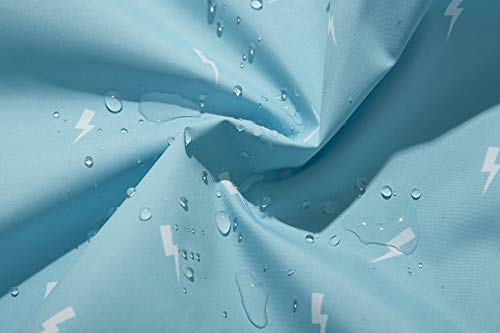 M2C Girls Lightweight Windproof Coat Hooded Water Resistant Jacket 7/8 Blue Lightning Print #TOP3