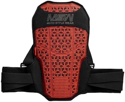 Motostylewear – CE Level 2 Rated Back Protector Insert | Adjustable Spine Pad with Straps for Riding Jackets (Medium)