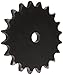 Martin Roller Chain Sprocket, Reboreable, Type A Hub, Single Strand, 80 Chain Size, 1