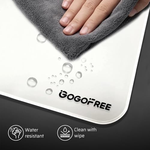 Image of Hard Gaming Mouse Pad, Professional Esport Tempered Glass Mouse Mat Ultra-Smooth Micro-Etched Surface for Top Speed and Control, Non-Slip Mousepad, Dirt & Scratch Resistant (White, 300mm*400mm)