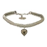 Wunderschöner Kropf Dirndlschmuck mit Borte, Halskette von Hand gefertigt, Choker Dirndlkette hat angenehmes Tragegefühl