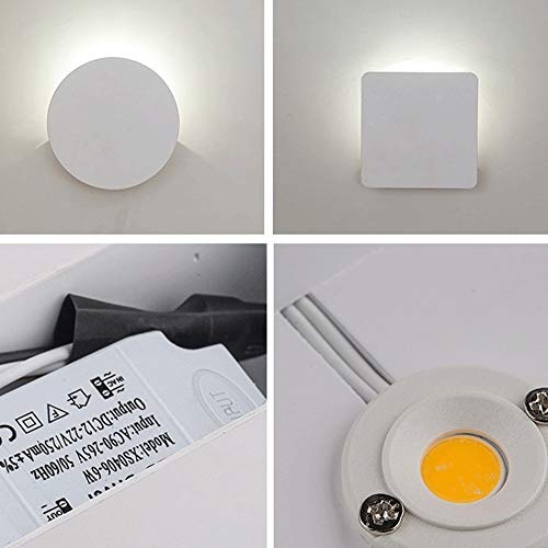 Aplique de pared moderno de aluminio y espejo con luz frontal creativa LED de 5W 7