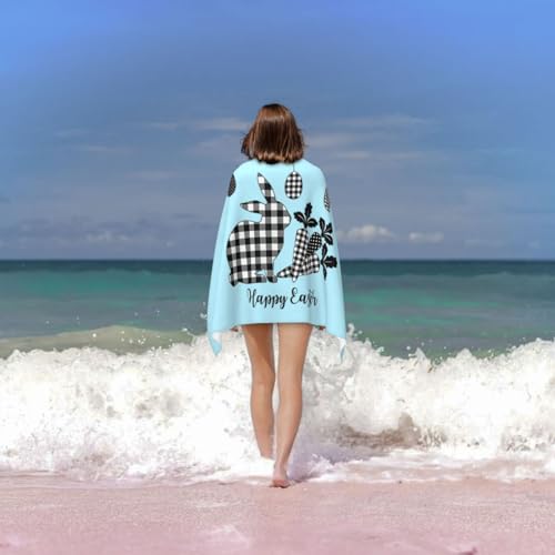 Serviette microfibre Happy Easter personnalisable avec séchage rapide et effet sans sable