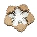 Arakierst 5pcs Natural Wood Suspender Pacifier Clips Cute Beech Wooden Animal Stegosaurus Shape Clips DIY Beading Pacifier Chain Accessory
