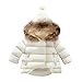 Produktbild Kobay Baby Mädchen Jungen Kinder Daunenjacke Mantel Herbst Winter Warme Kinder Kleidung (130 / 5Jahr, Blanc)