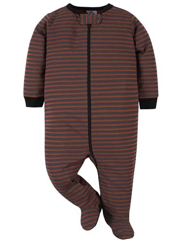 Gerber Baby-Jungen 4er-Pack Sleep'N Play Strampler und Kleinkind-Schlafanzüge, Red Dino, 0–3 Monate