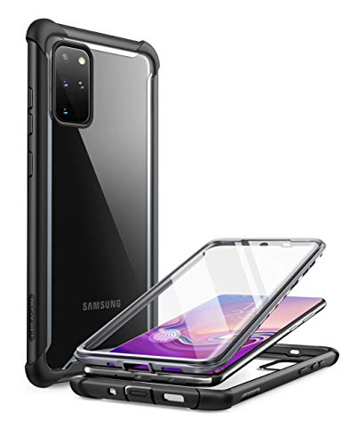 i-Blason Transparent case for Samsung Galaxy s20+ Plus (6.7 inch), Mobile Phone case, Bumper case, 360 Degree Protective Cover [ares] with Integrated Screen Protector, Black.