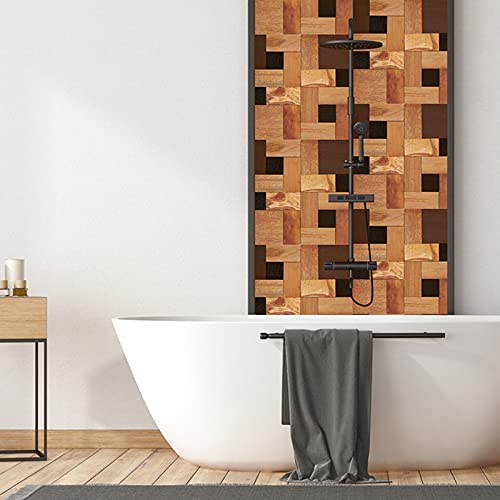 Kasaro Wood Peel And Stick Backsplash Self Adhesive Wood Tile Bathroom Decal Tile (10, Square) #TOP3