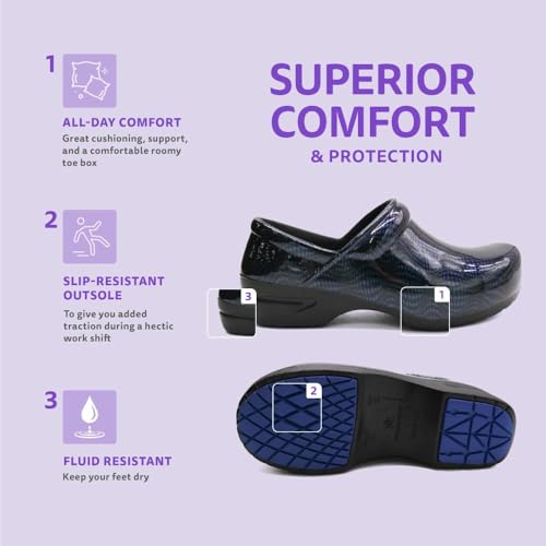 Image of Anywear SR Angel Nursing Clogs - Non-Slip Work Shoes for Women & Men - Slip-Resistant Cushioned Nursing Shoes