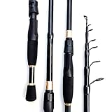 NYKK Angelrutenstange Teleskop Angelrute Ultraleicht Gewicht Spinning Angelrute Carbon-Faser-Material Angel Tackle Angelruten- und Rollen-Combos (Length : 2.4 m)