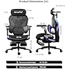 Autofull G7 Gaming Chair - 3-Zone Lumbar, 22-Point Adjustment, Breathable Mesh, Custom Backplate, 720 Armrests, BIFMA Certified Ergonomic, 140 Recline, IGR Certified, Niko Endorsed - Gift for Gamers