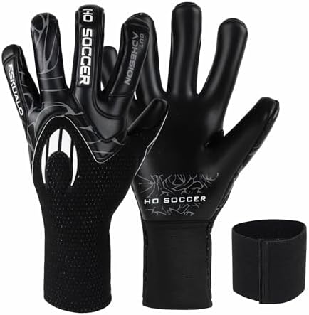 HO Soccer ESKUALO Blackout luvas de guarda-redes