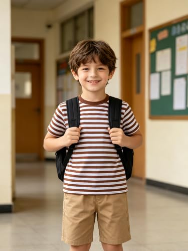 Image of Magic Park 6M-14Y Kid Striped T-Shirt Boys Cotton Tee Basic Top