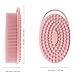 Soft Silicone Body Scrubber 2 PCS Silicone Body Shower, Silicone Loofah 2 in 1 Bath and Shampoo Brush, Body Scrubber Shower Cleaning Exfoliating Use for Sensitive Skin, Lather Well(Black and Pink)