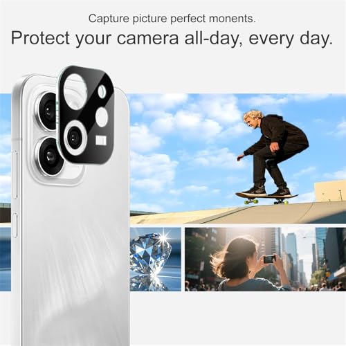 Image of FabeKee Compatible With Oppo Reno15 Pro 5G Tempered Glass Full Cover Lens Film + Acrylic Cap (Black Version)