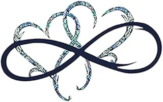 Nlmayt Art Infinity Heart Wall Art Decor, Metal Infinity Heart Sign, Wall Hanging Ornament for Home Outdoor Bedroom Garden Wedding