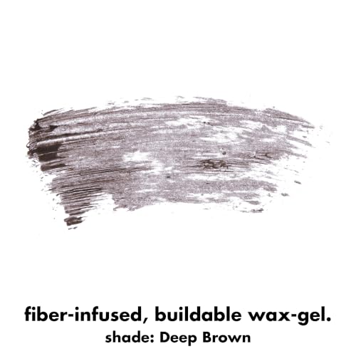 Image of e.l.f. Wow Brow Gel, Volumizing, Buildable, Wax-Gel Hybrid, Creates Full, Voluminous-Looking Brows, Locks Brow Hairs In Place, Deep Brown, Fiber-Infused 3.5g