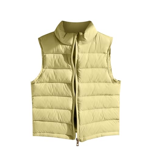 Generisch Felpa 152 gilet per bambini piccoli ragazzi ragazze giacca invernale leggera outwear bambini cappotti senza maniche libro giovanile 14, giallo., 13-14 Anni