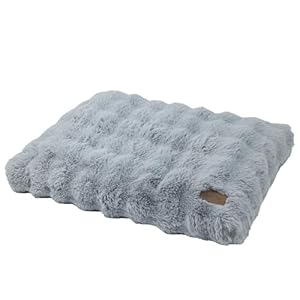 BingoPaw Hundebett Grosse Hunde waschbar: Hundekissen flauschig Hundematte für große mittelgroße Hunde, Hundematratze wasserdicht abnehmbar rutschfest, beruhigendes Haustierbett, Grau, 90x60x10 cm