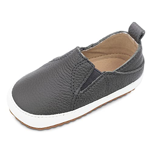Dotty Fish Zapatos Casuales para Niños. Suelas de Goma para niños y niñas. Zapatos Antideslizantes para niños pequeños. Gris Oscuro (22.5 EU) Cover