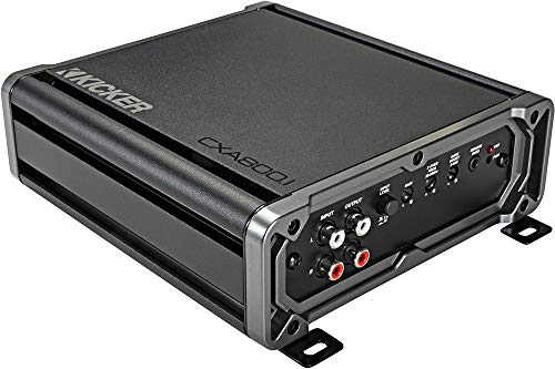 KICKER Amplifier and Amp Kit Package of 2 Items - CX Series 800W RMS Class D Monoblock Amplifier and Complete 4AWG Wiring Kit