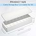Tatuo 2 Pcs Cable Organizer Box with Wire Ties, Plastic Cord Storage Box with Lid, Electronics Organizer for Home Office Desk Organizers and Accessories (White)