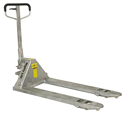 Mighty Lift ML55GLV Heavy Duty Galvanized Pallet Jack/Truck, 5500 lb Capacity, 27" x 48"