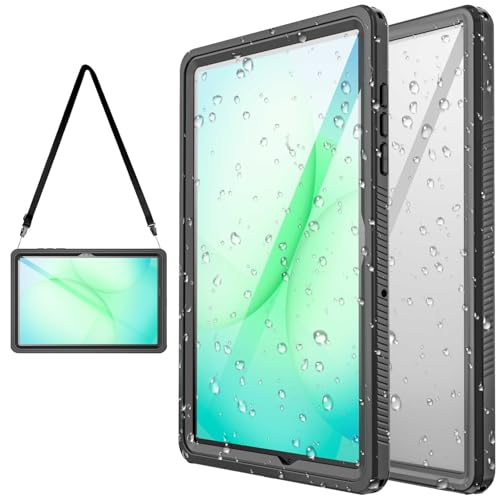 Miimall Case for Samsung Galaxy Tab A11+/Plus 11' Screen Protector, Full Body Rugged Bumper Outdoor Sports IP68 Waterproof Military Grade Cover for Galaxy Tab A11 Plus 2025(Model: SM-X230/X235/X236)