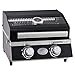 RÖSLE Gasgrill BBQ-Portable VIDERO G2-P, tragbarer Tischgrill mit 2 Edelstahlbrennern, Warmhalterost und Deckel mit Glaseinsatz sowie Deckelthermometer, pulverbeschichteter Stahl, 50 mbar
