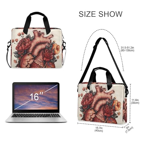 Maletín portátil ALZA floral gótico 13-15.6 pulg miniatura 4