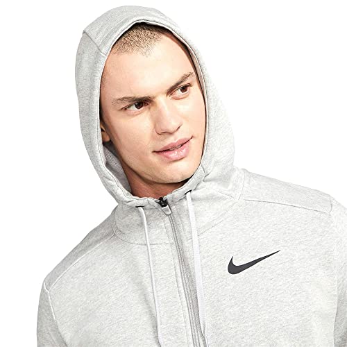 Nike Men Dri-FIT Full-Zip Training Hoodie (as1, alpha, x_l, regular, regular, Dark Grey Heather/Black)4